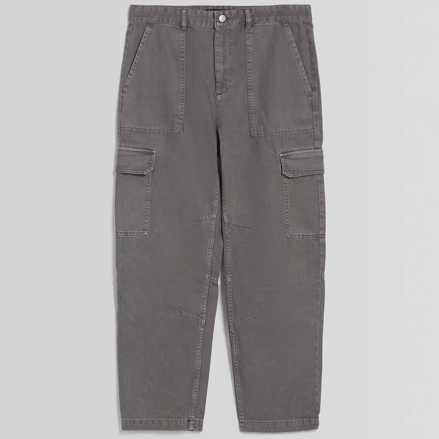 

Брюки Bershka Cotton Cargo, темно-серый
