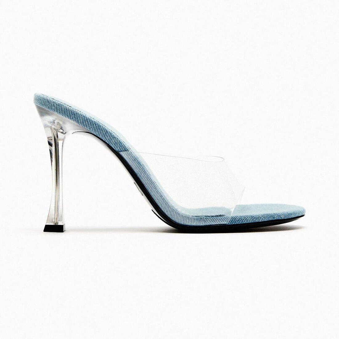 

Туфли Zara Denim Plastic High-heeled, синий