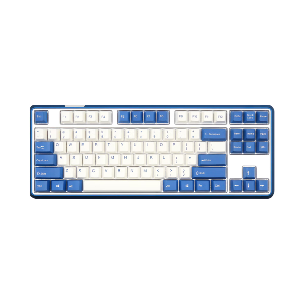 Механическая игровая проводная клавиатура Varmilo Sword 2-87, EC V2 Rose, синий/белый, английская раскладка игровая клавиатура varmilo vem87 v2 koi ec rose v2