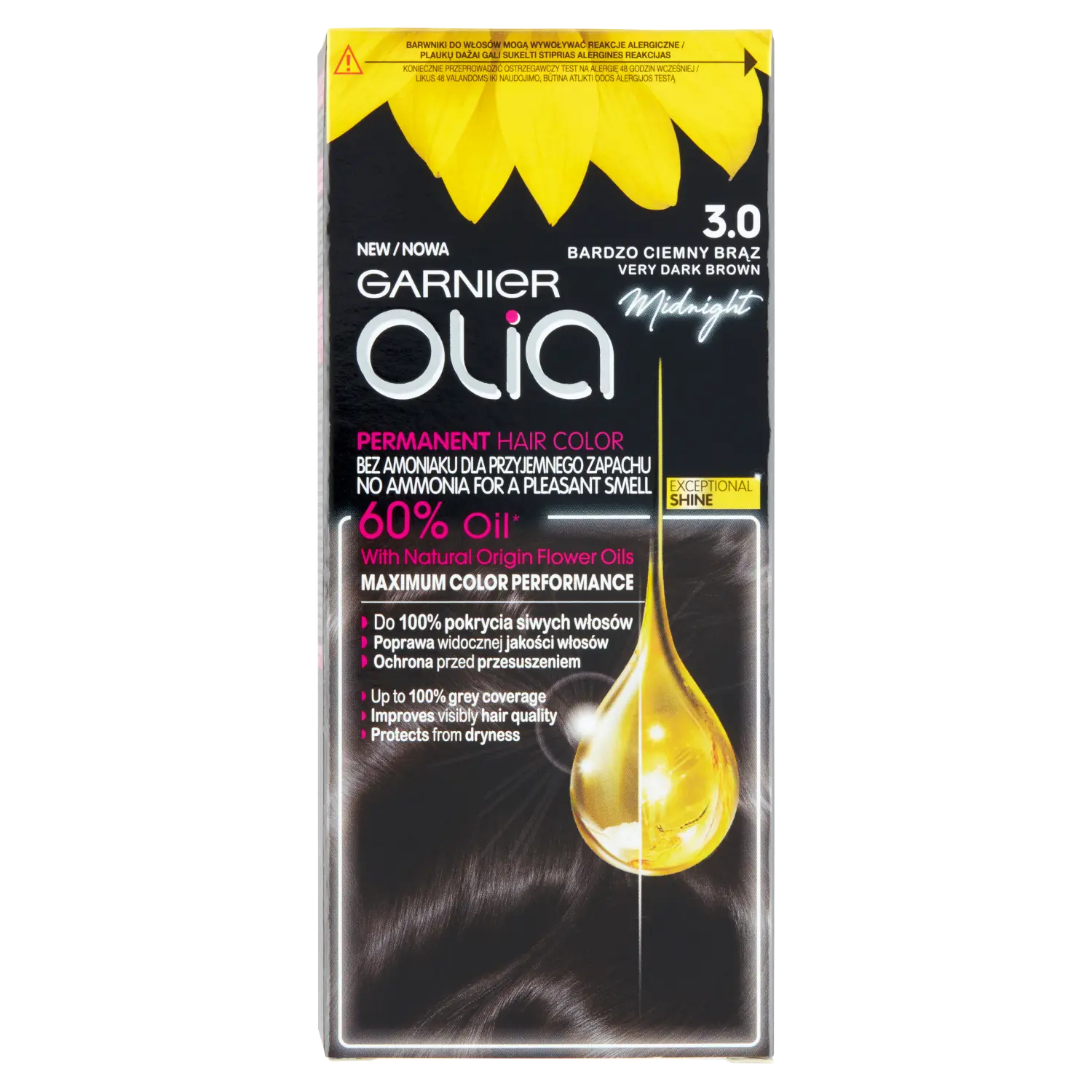 

Garnier Olia краска для волос 3.0 очень темно-русый, 1 упаковка