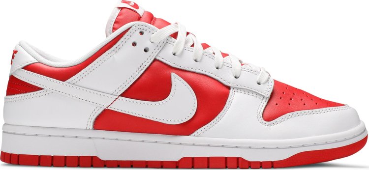 Кроссовки Nike Dunk Low 'Championship Red', красный - фото