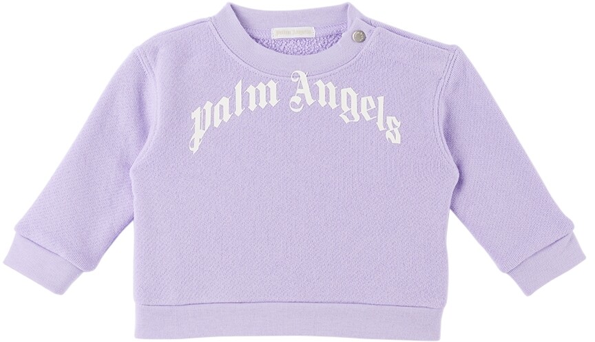 

Детская фиолетовая хлопковая толстовка Palm Angels