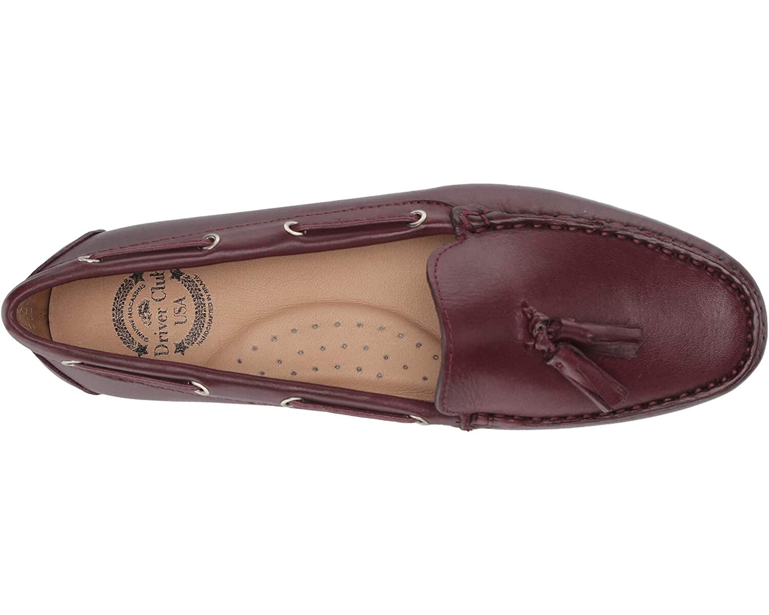 

Лоферы Women's Leather Made in Brazil Tassle Driving Loafer Driver Club USA, вино наппа