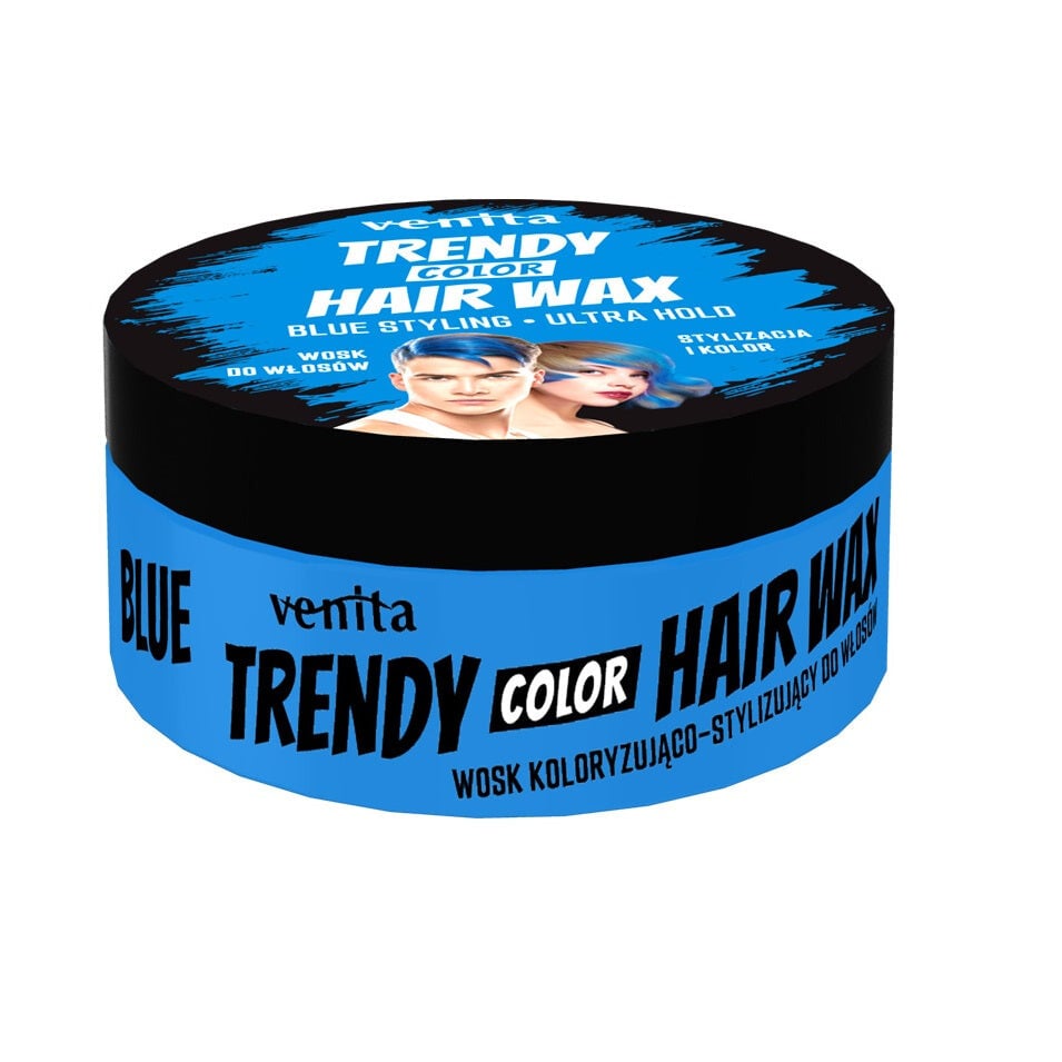 

Venita Trendy Color Hair Wax Окрашивающий воск для укладки волос Синий 75г