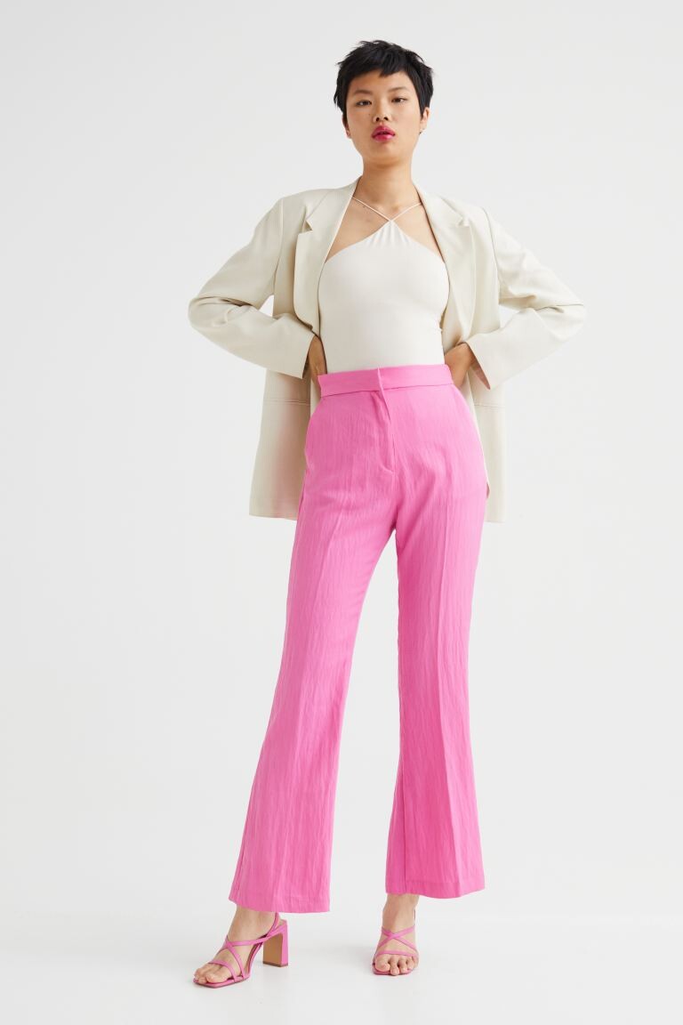

Расклешенные брюки с лиоцеллом H&M, розовый