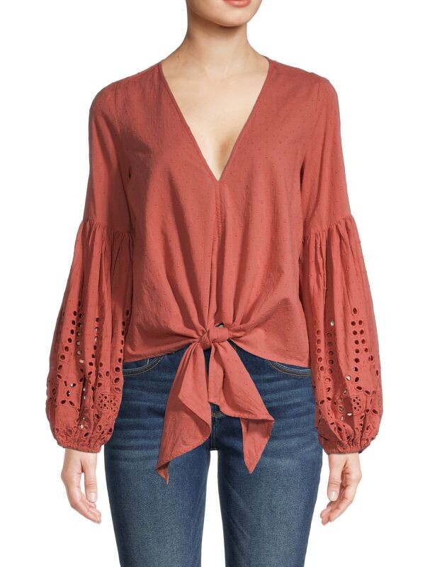 

Топ Lovestitch с завязками на талии, terracotta