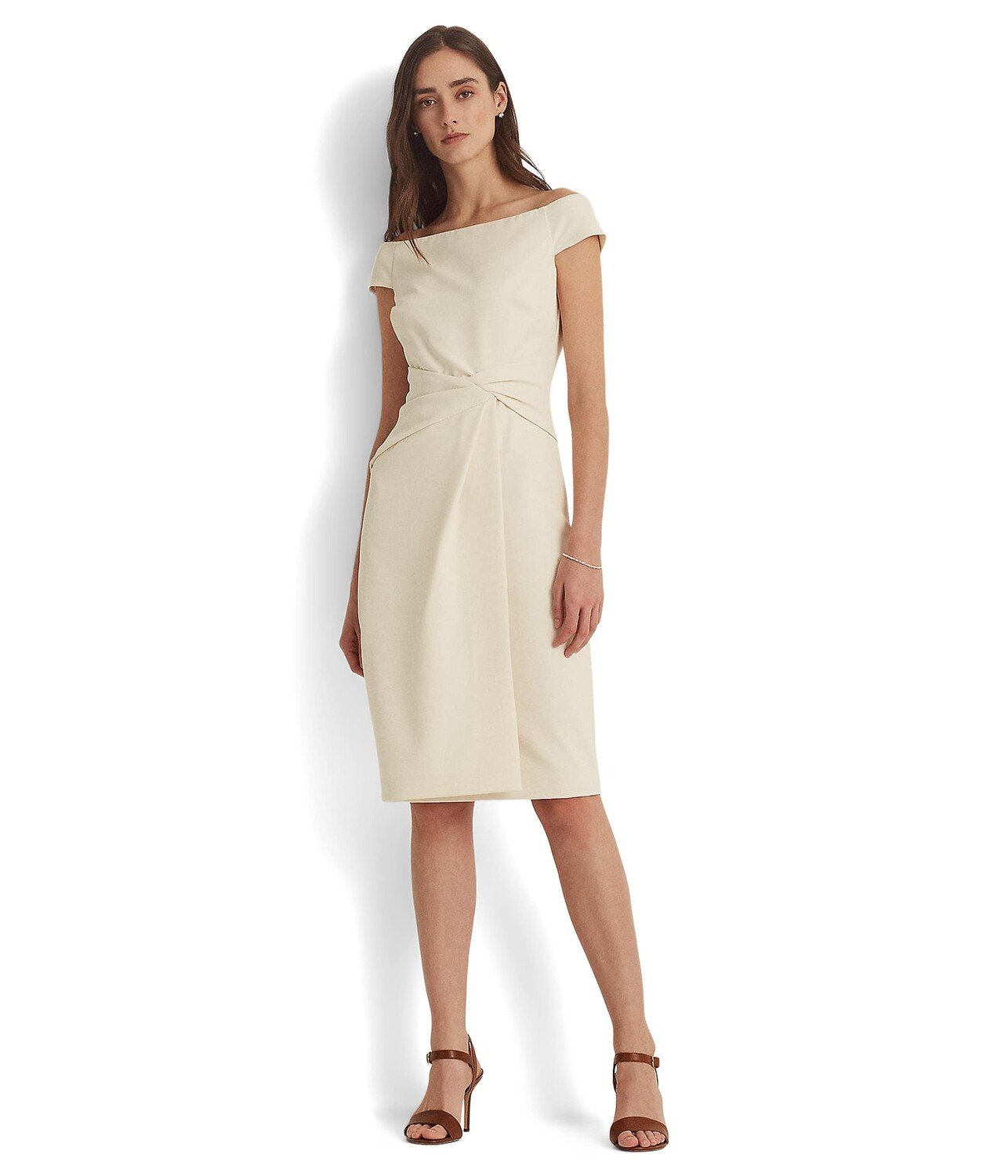 

Платье LAUREN Ralph Lauren, Crepe Off-the-Shoulder Dress