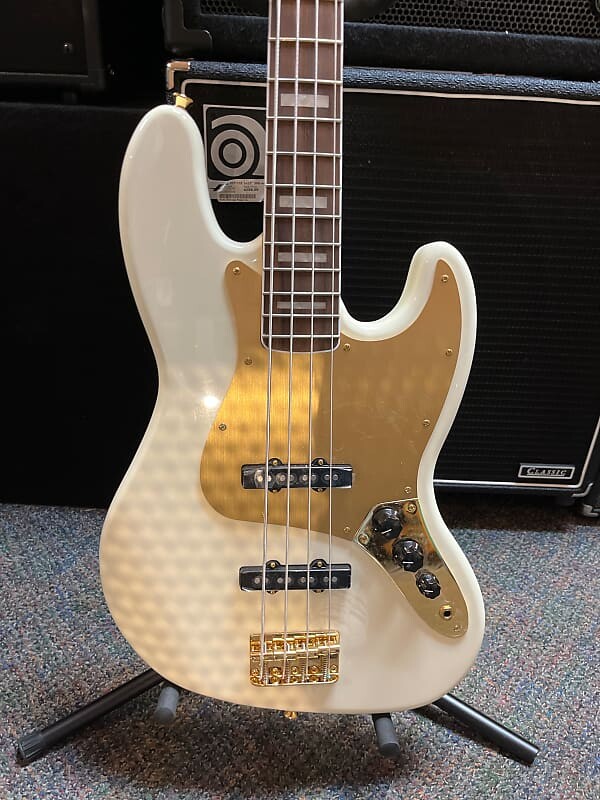 

Fender SQ 40th Anniversary Jazz Bass Gold Edition Olympic White
