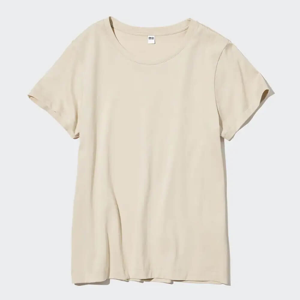 

Футболка Uniqlo 100% Supima Cotton Crew Neck, натуральный