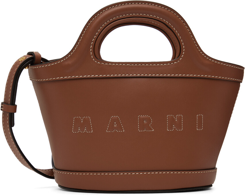 

Коричневая объемная сумка Micro Tropicalia Marni