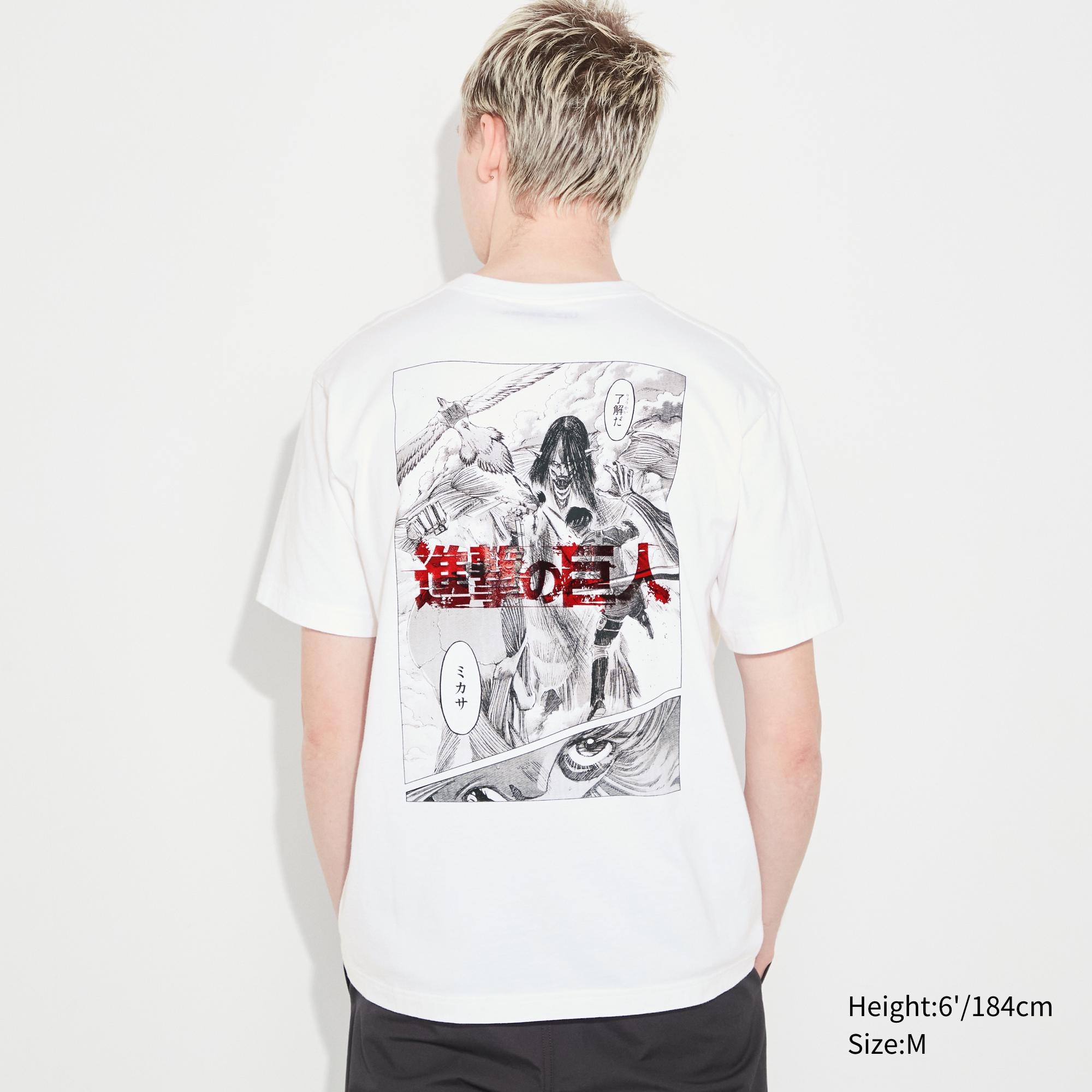 Футболка Uniqlo UT Attack on Titan (Wings of Freedom), белый – купить из-за  границы через сервис «CDEK.Shopping»