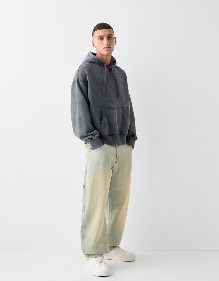 

Джинсы-баллоны carpenter Bershka, зеленый