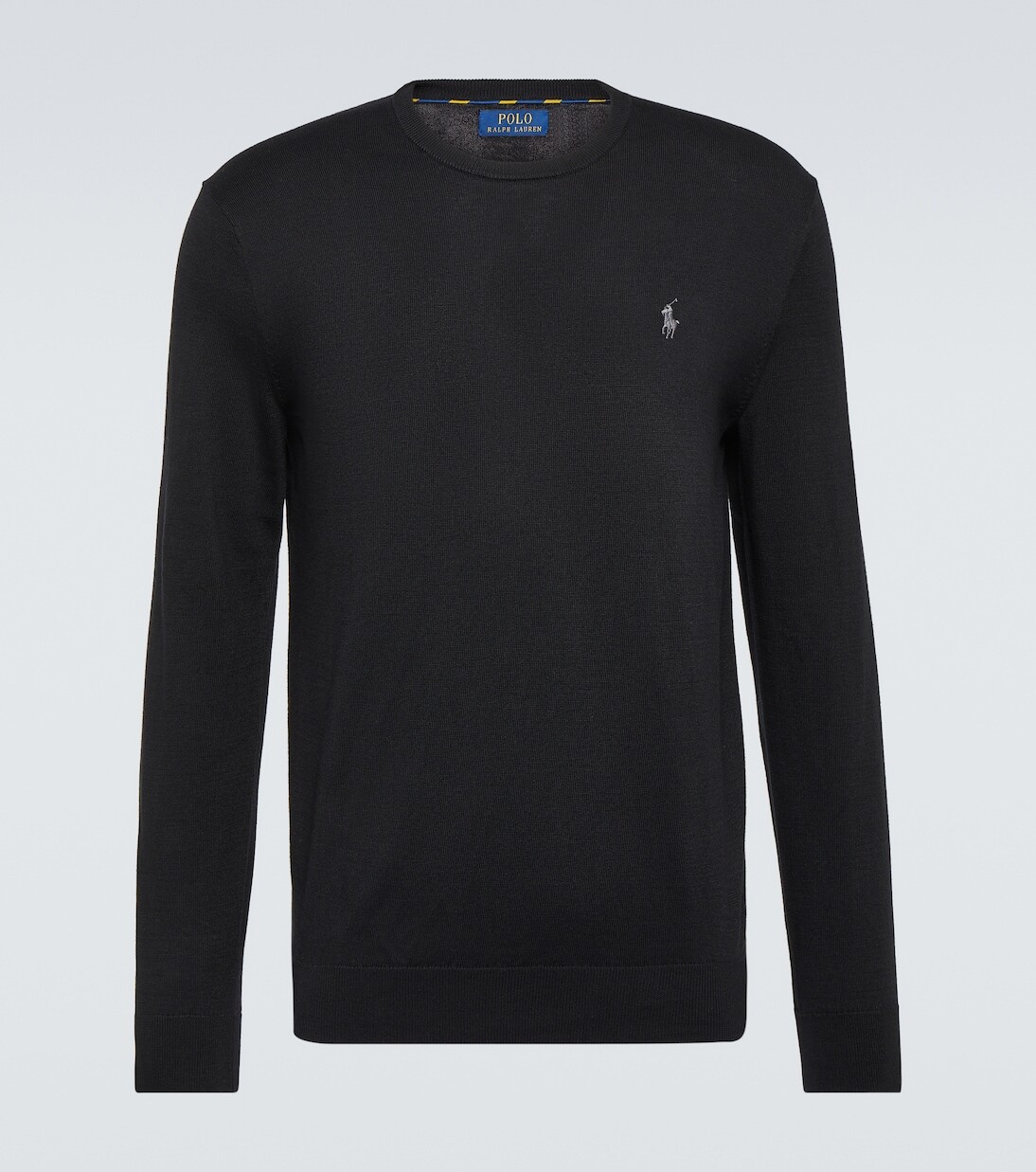 

Свитер из хлопка с пони Polo Ralph Lauren, черный
