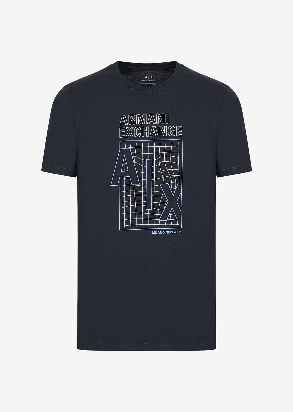 

Приталенные футболка Armani Exchange, синий