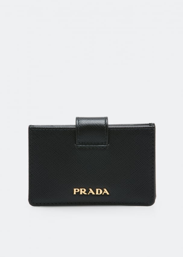 

Картхолдер PRADA Saffiano leather card holder, черный