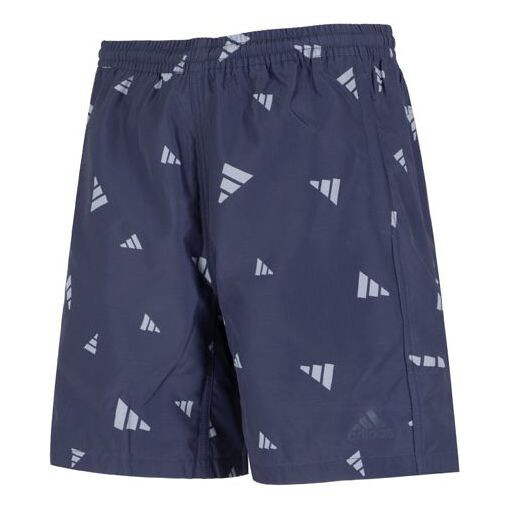 

Шорты Adidas M Prsve Board S Logo Full Print Athleisure Casual Sports Woven Blue, Синий