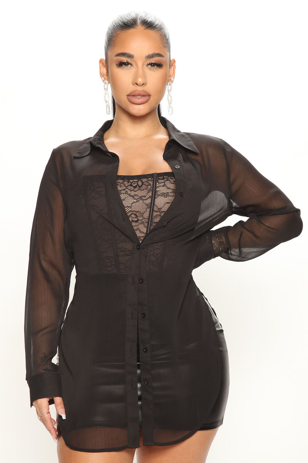 

Рубашка Fashion Nova T1341CHFN, черный
