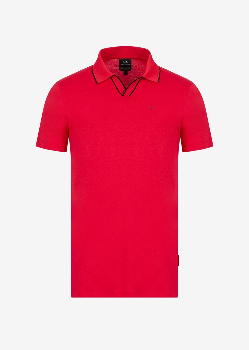 

Рубашка-поло из органического джерси и хлопка Armani Exchange, красный