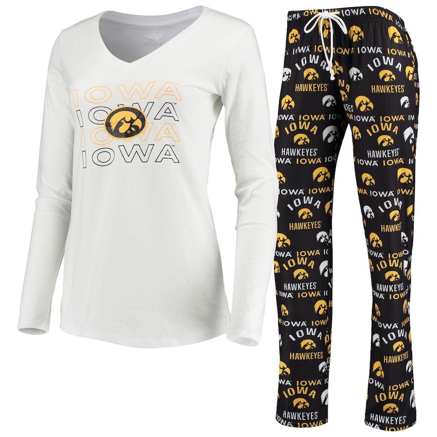 

Пижамный комплект Concepts Sport Iowa Hawkeyes, черный