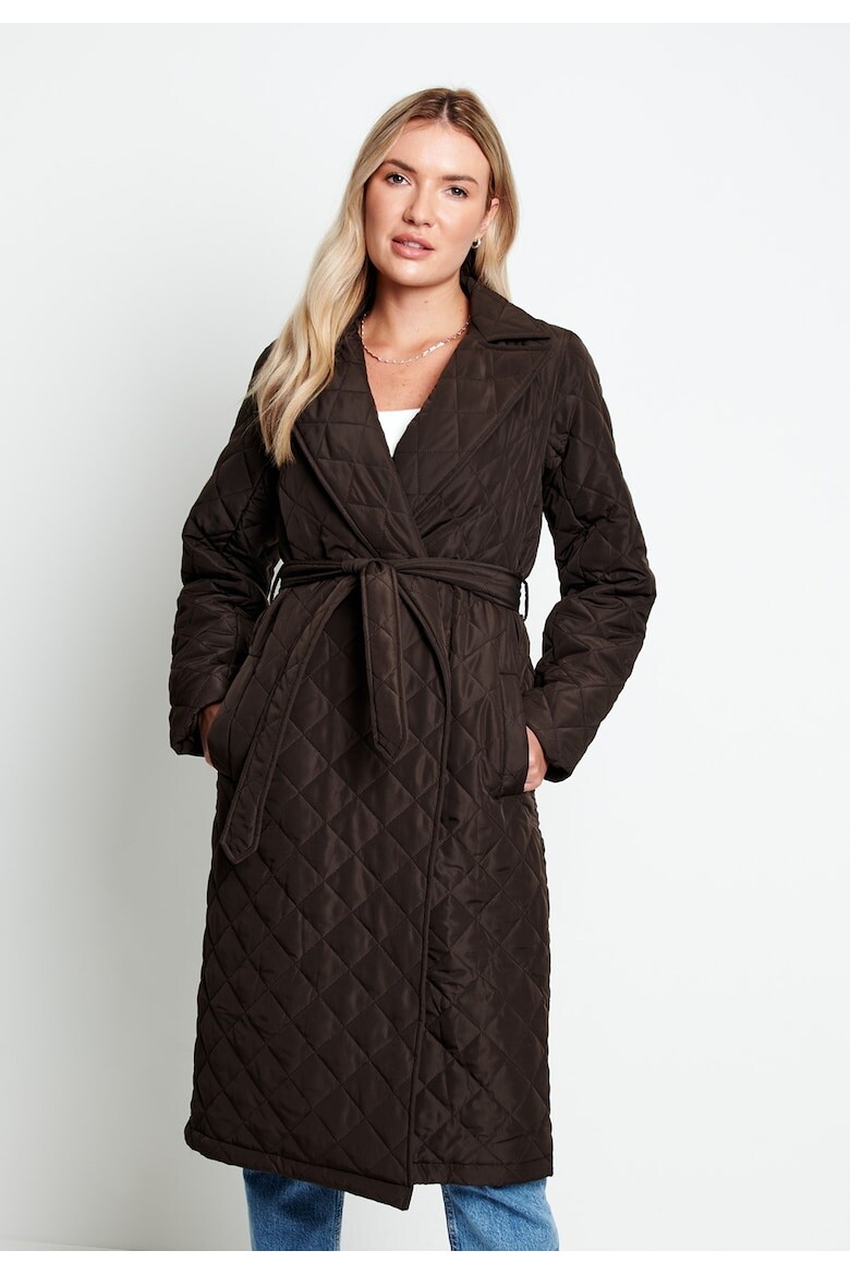 

Стеганое пальто Thea с поясом Threadbare, коричневый