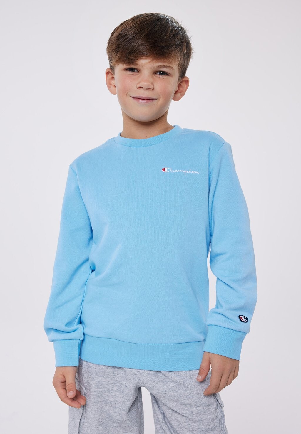 

Толстовка ICONS CREWNECK SMALL LOGO Champion, цвет light blue