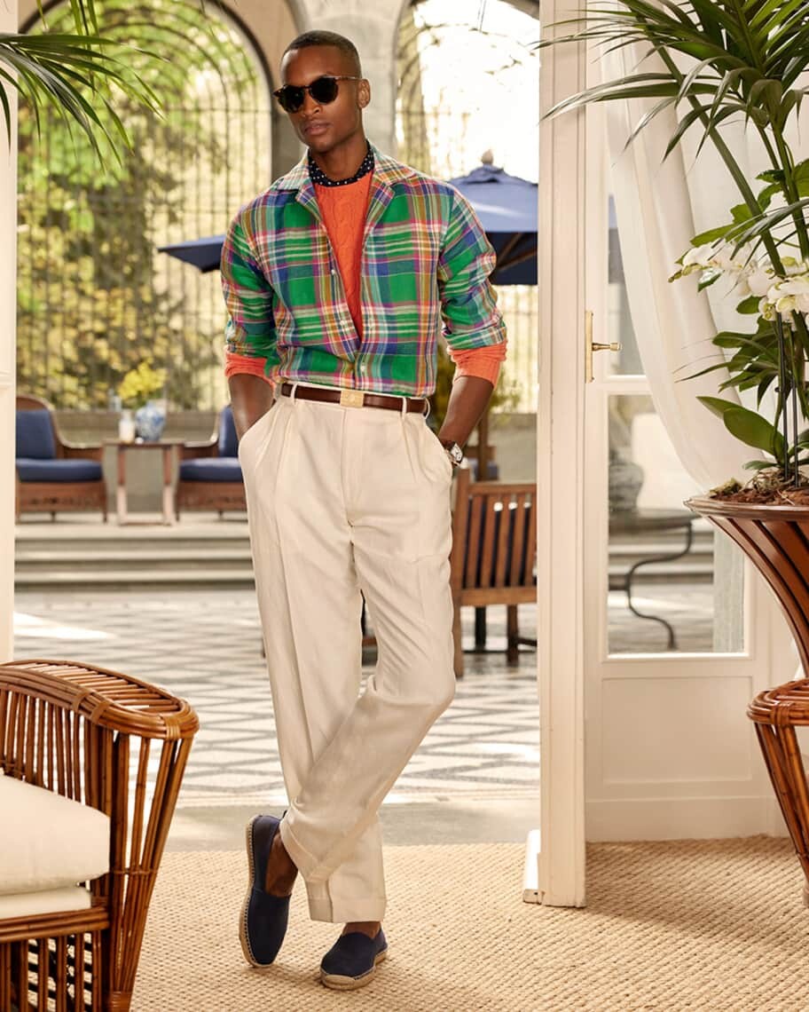 

Мужская рубашка Maxwell в клетку Camp Ralph Lauren Purple Label