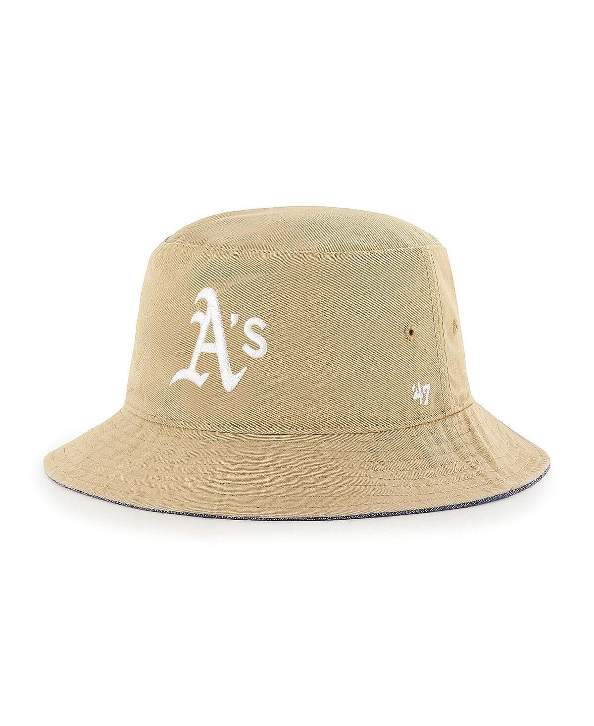 

Мужская панама цвета хаки Oakland Athletics Chambray Ballpark '47 '47 Brand