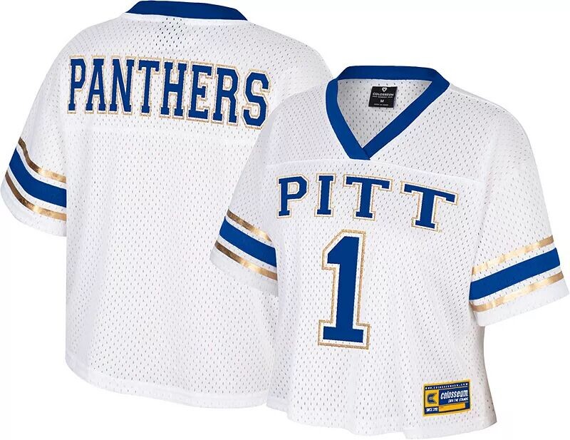 

Colosseum Женское белое укороченное джерси Pitt Panthers