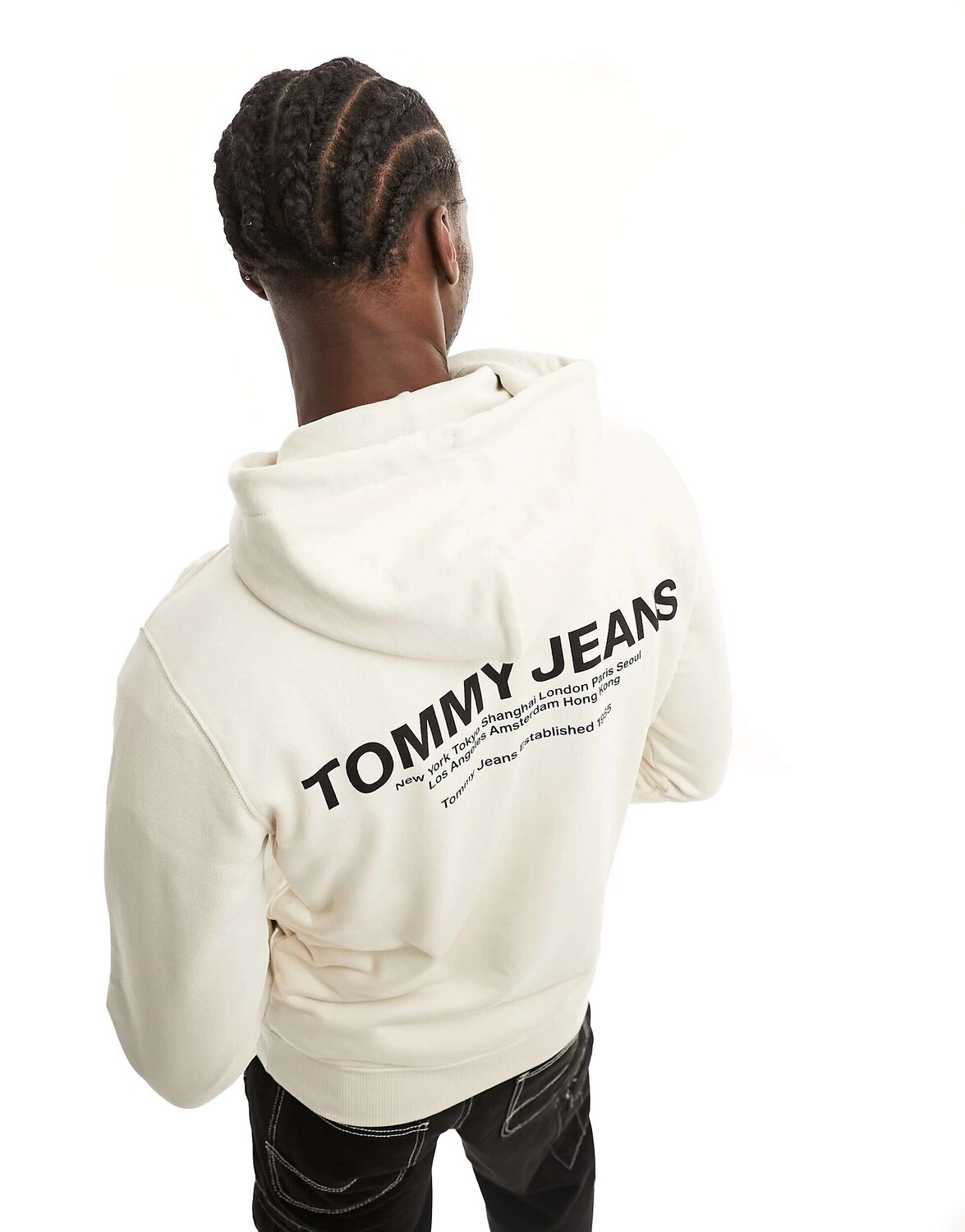 

Бежевое худи с графическим принтом Tommy Jeans, Бежевый