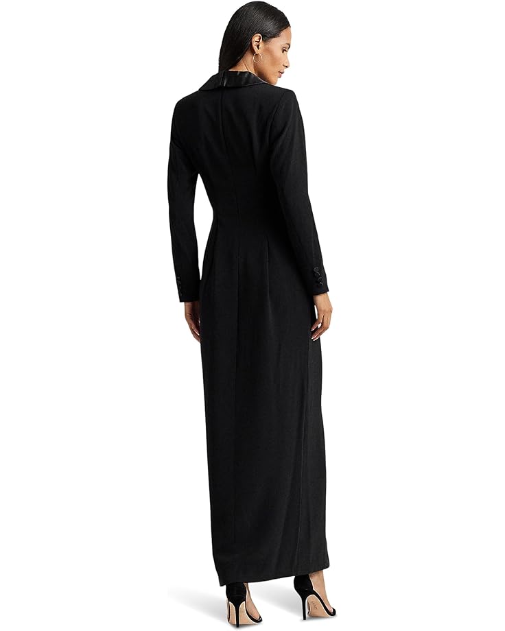 Платье LAUREN Ralph Lauren Crepe Long-Sleeve Gown, черный платье lauren ralph lauren zoaltin long sleeve day черный