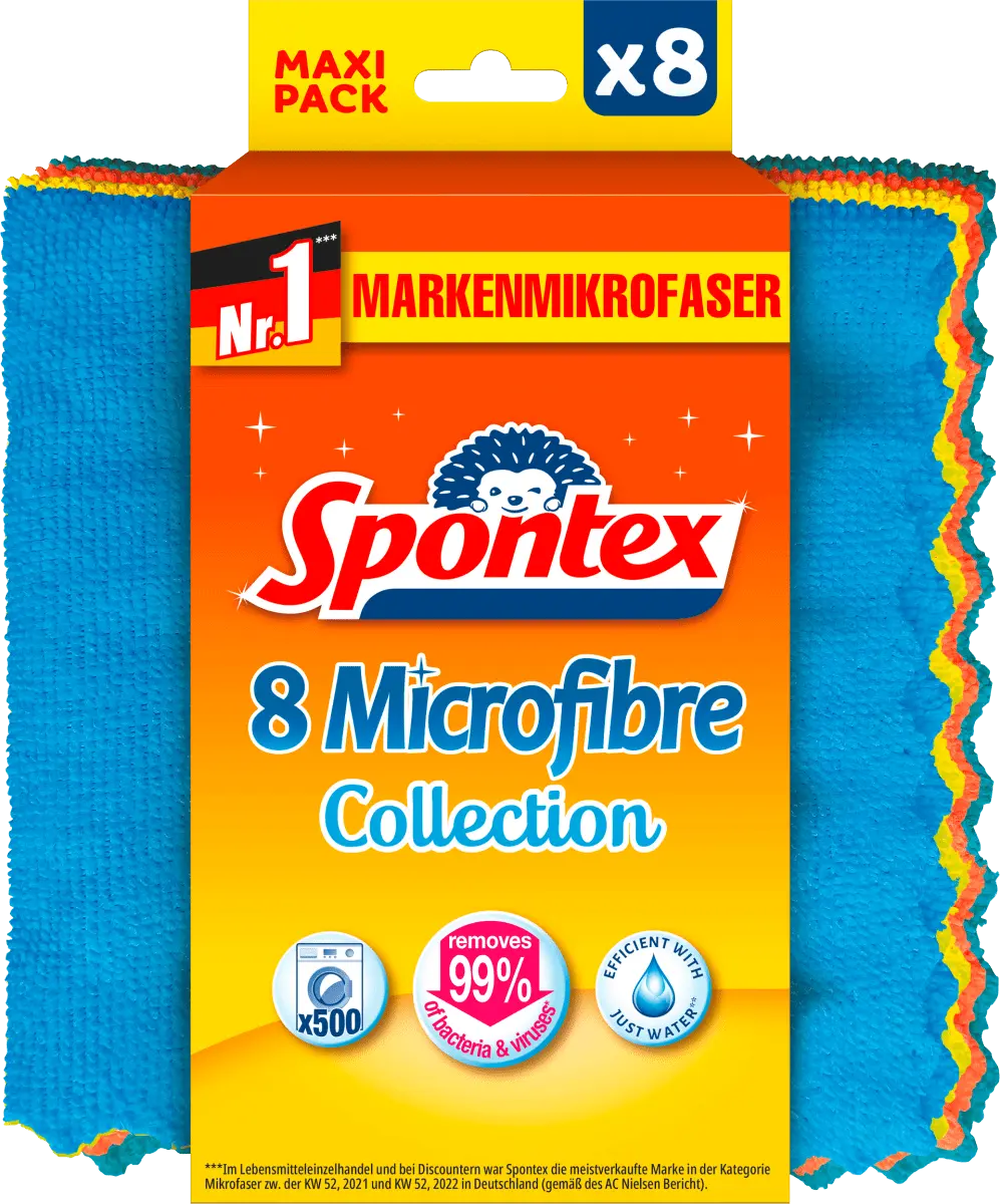 

Коллекция универсальных салфеток из микрофибры 8 шт. Spontex