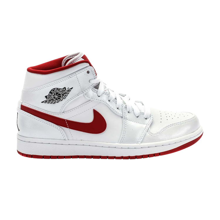 

Кроссовки Air Jordan 1 Mid 'White Gym Red', белый