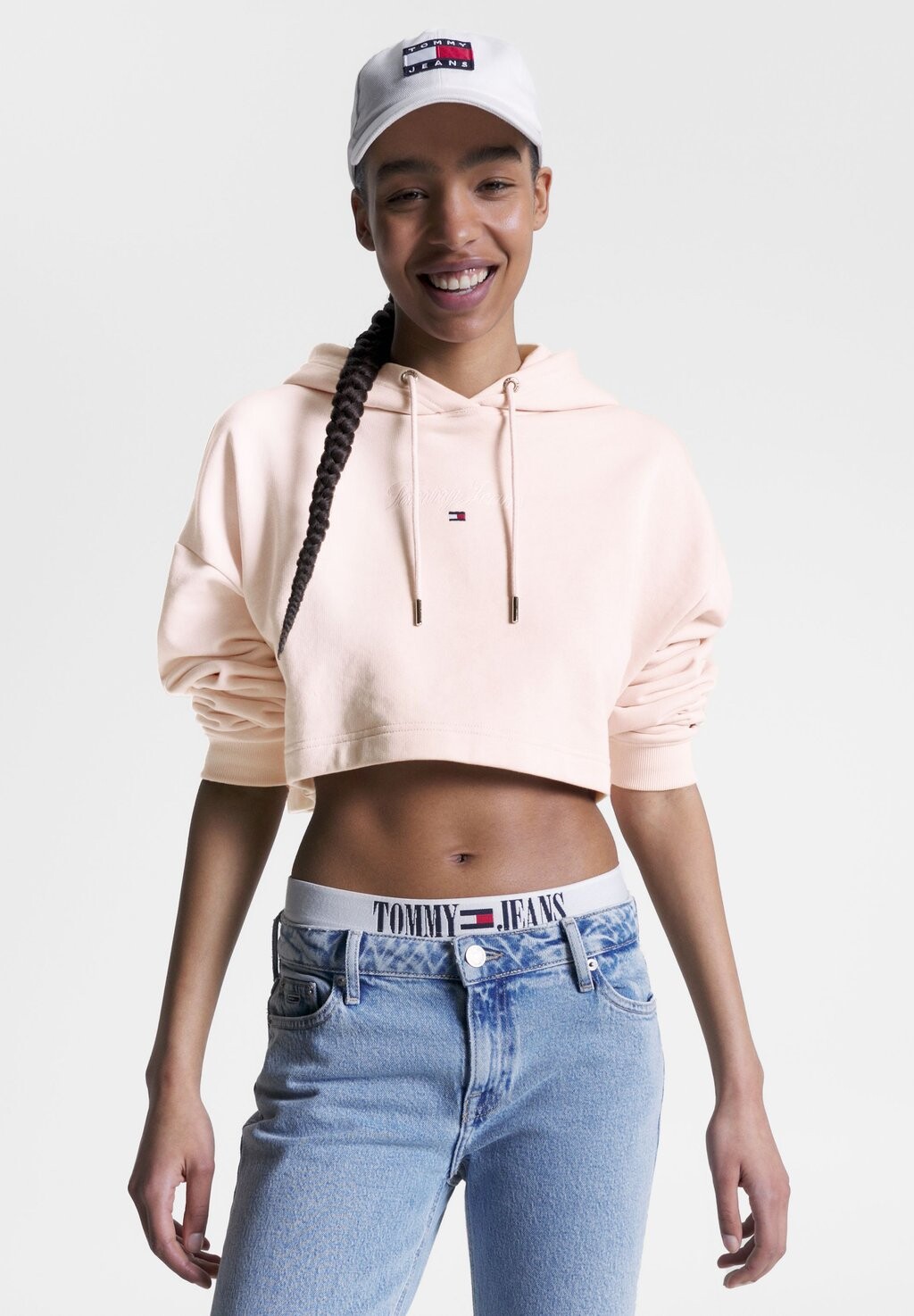

Толстовка с капюшоном Tommy Jeans, розовый