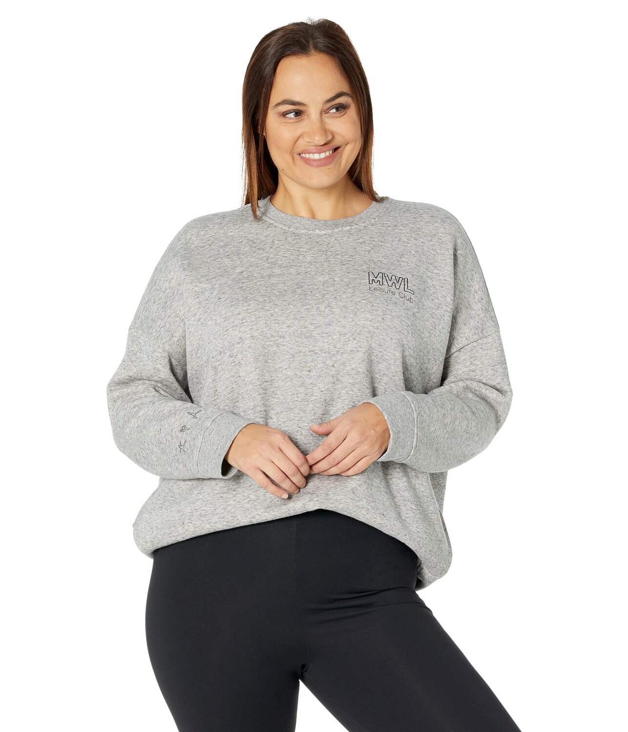 цена Толстовка Madewell, Plus Size MWL Foundational Fleece Classic Crew Neck Graphic Sweatshirt