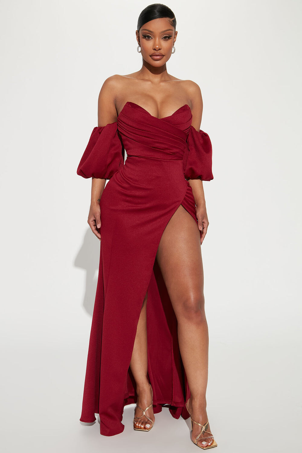 

Платье Fashion Nova MF21403, вино