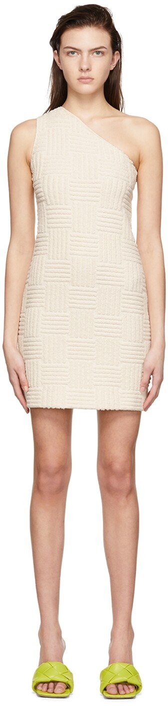 

Короткое махровое платье Off-White Bottega Veneta, Белый