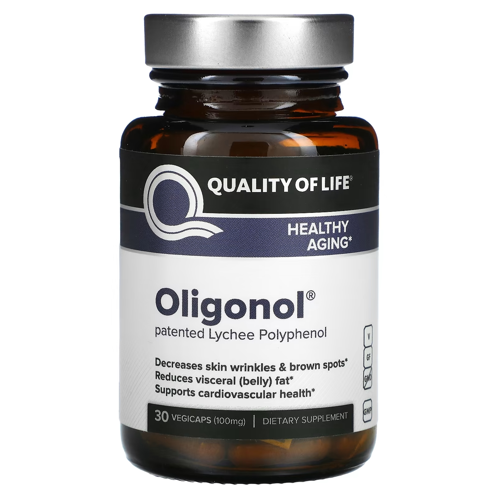 Олигонол Quality of Life Labs, 30 вегетарианских капсул quality of life labs ameal bp здоровья сердечно сосудистой системы 3 4 мг 30 капсул в растительной оболочке