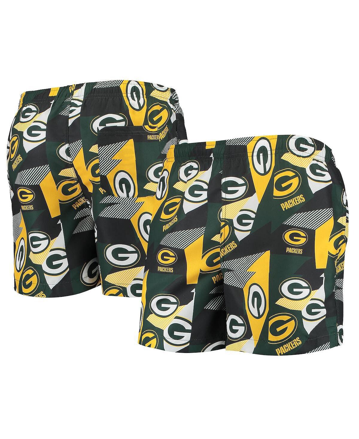 

Мужские зелено-золотые плавки green bay packers с геопринтом FOCO, мульти