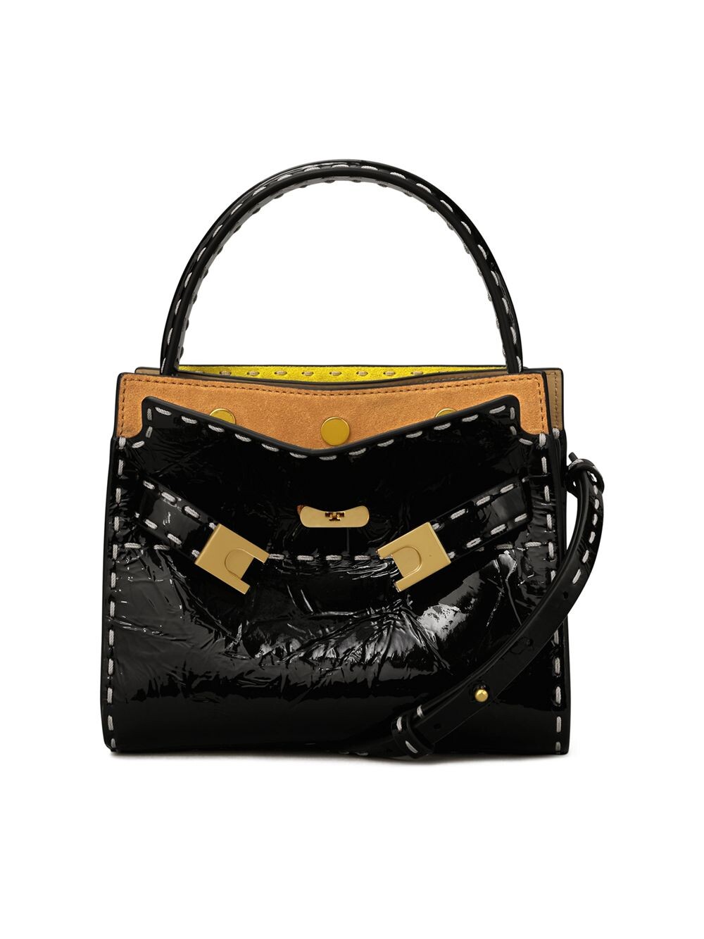 

Маленькая двойная сумка Lee Radziwill Pickstitch Tory Burch, черный
