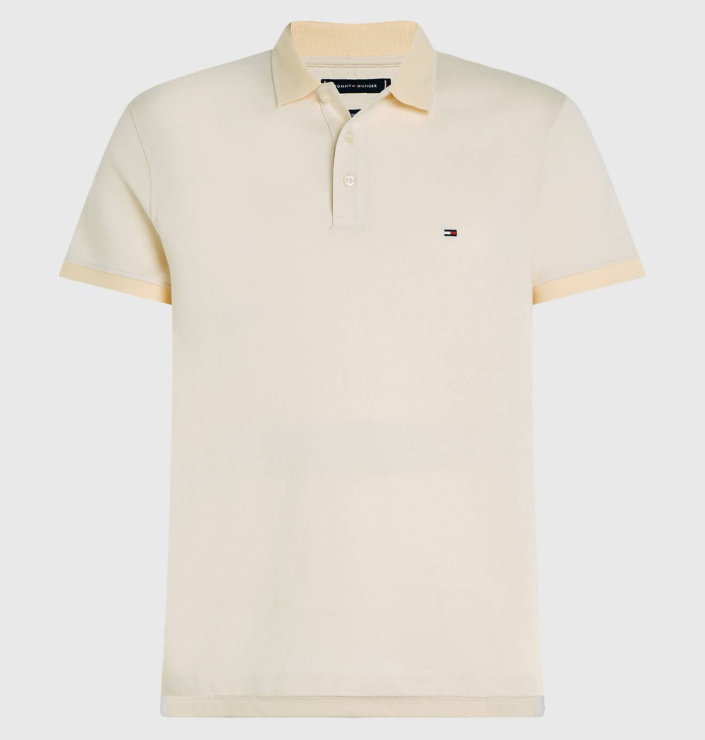 

Футболка-поло Tommy Hilfiger Slim Fit Tipped, светло-желтый