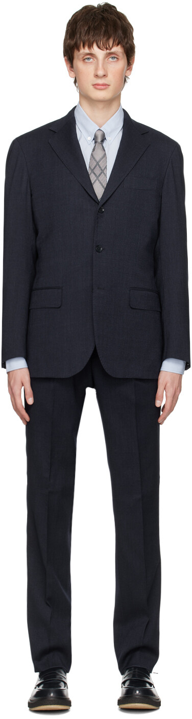 

Темно-синий костюм из тропической шерсти Ring Jacket