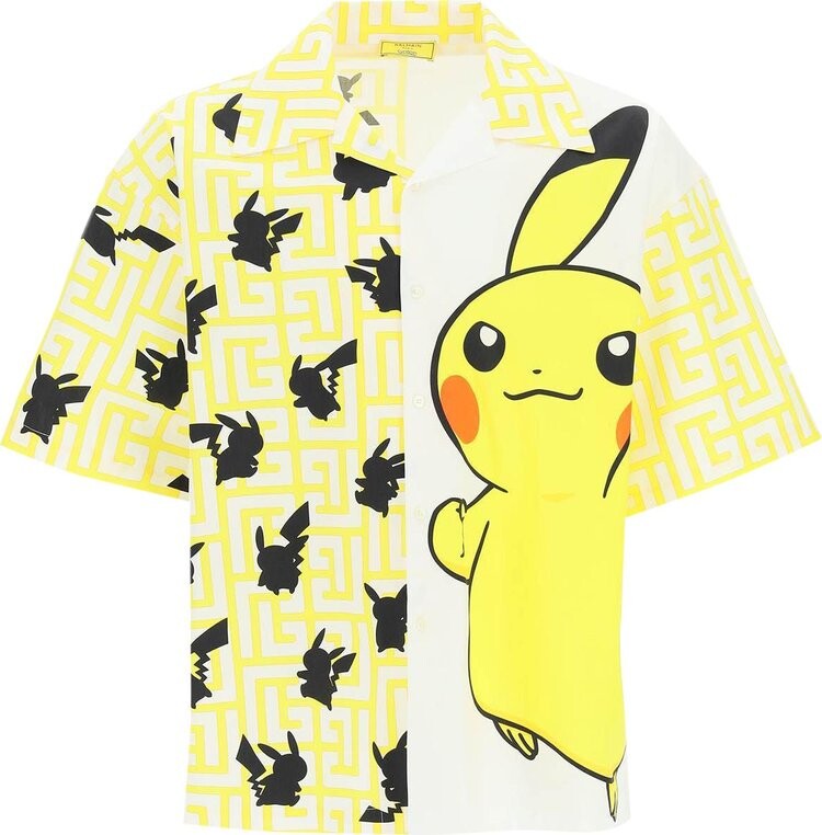 

Рубашка Balmain x Pokemon Oversize Shirt 'Jaune/Blanc/Noir', черный