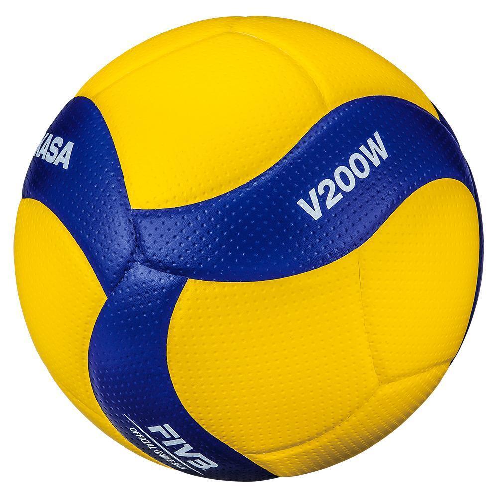 Мяч для волейбола Mikasa V200W-ÖVV, желтый/синий/желтый мяч для волейбола mikasa v345w светлый желтый синий белый