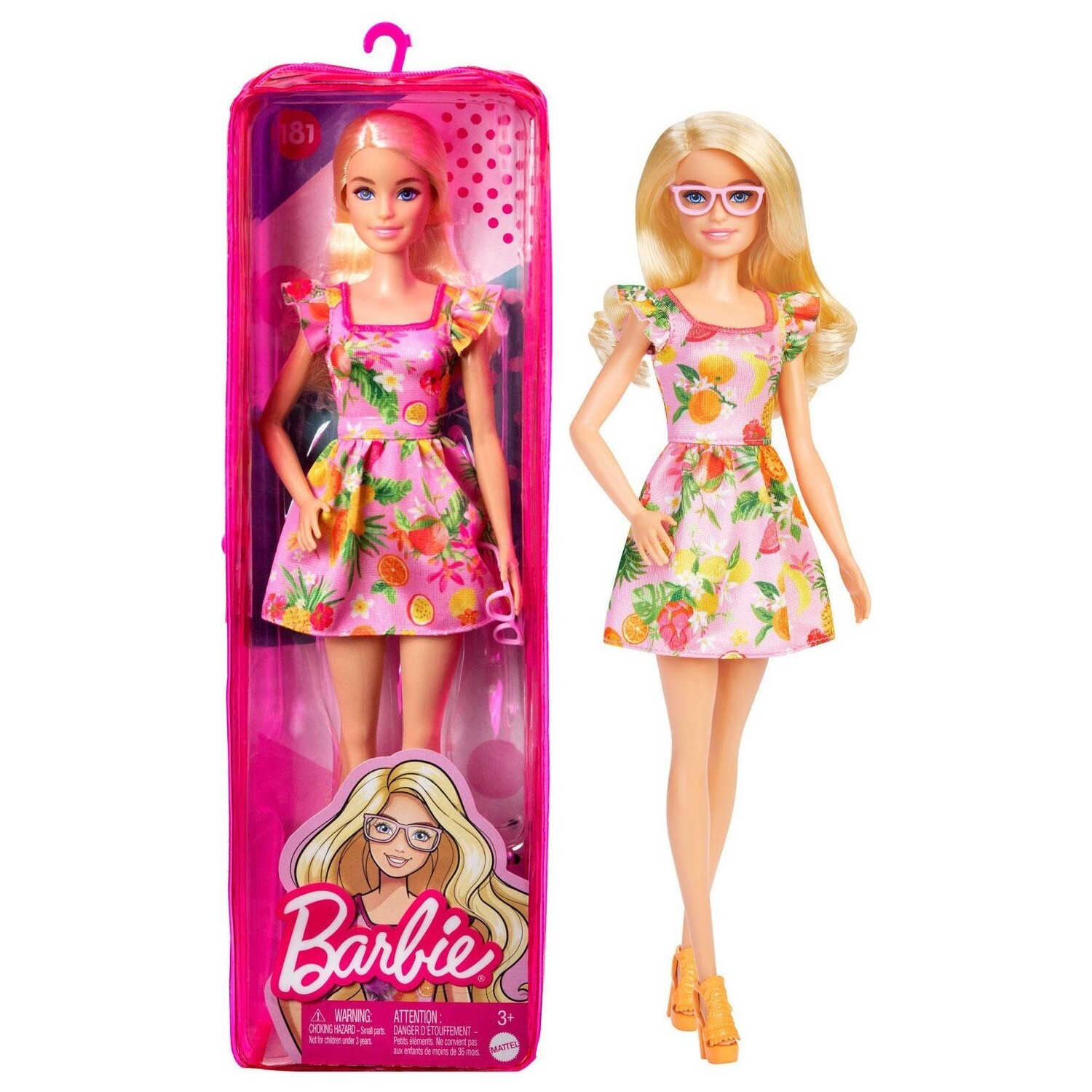 

Кукла Barbie Fashionistas в платье с бахромой и фруктами, оригинальный продукт