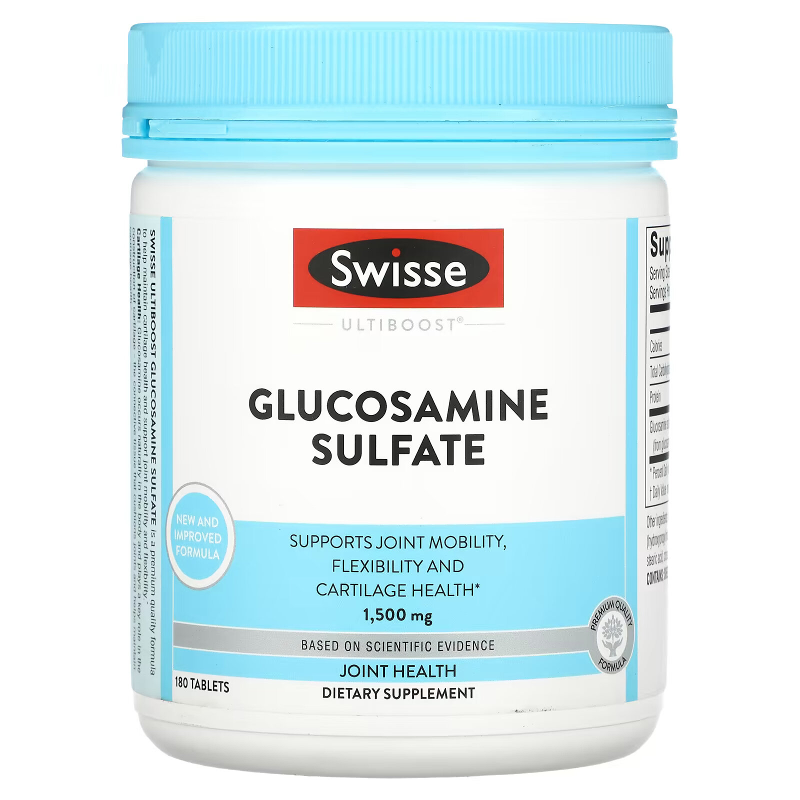 Swisse, Ultiboost, сульфат глюкозамина, 1500 мг, 180 таблеток swisse ultiboost экстракт виноградных косточек 14 250 мг 300 таблеток
