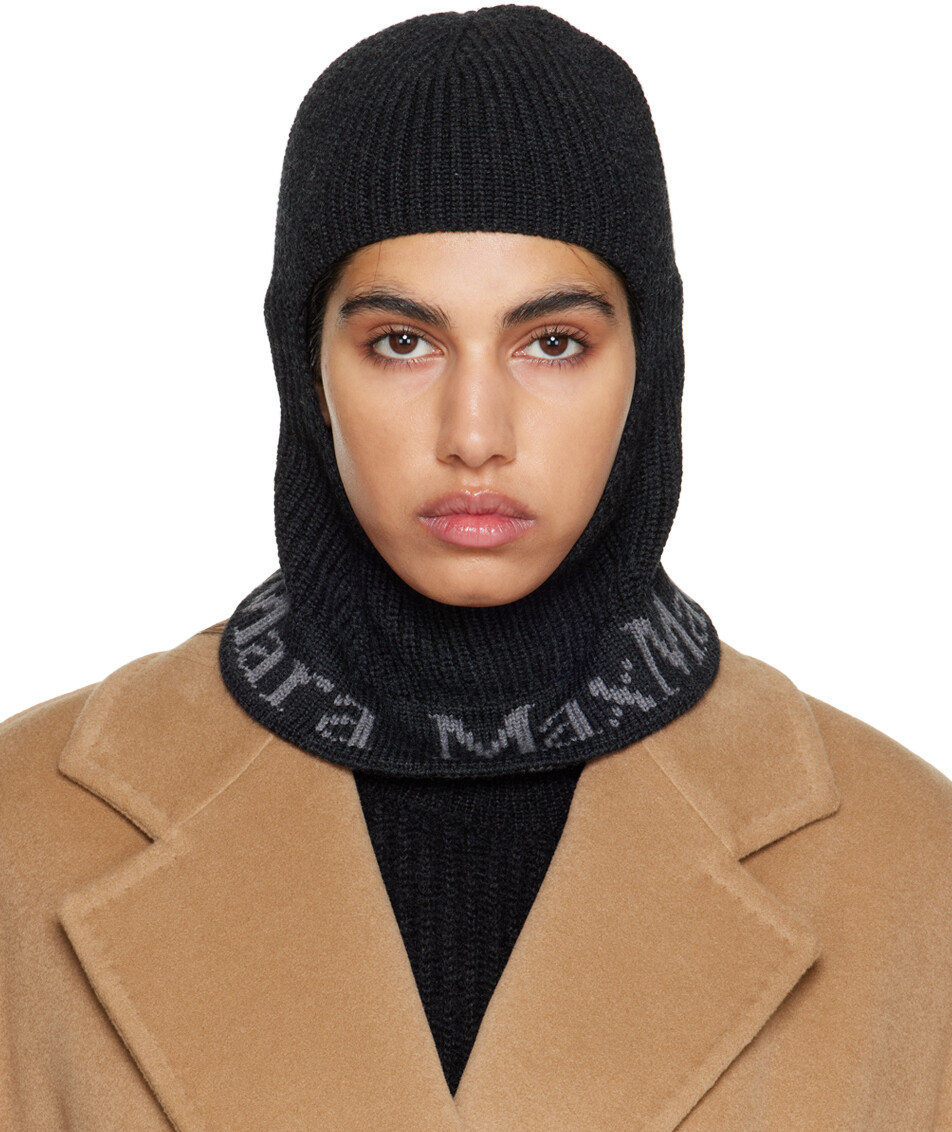 

Серая жаккардовая балаклава Max Mara