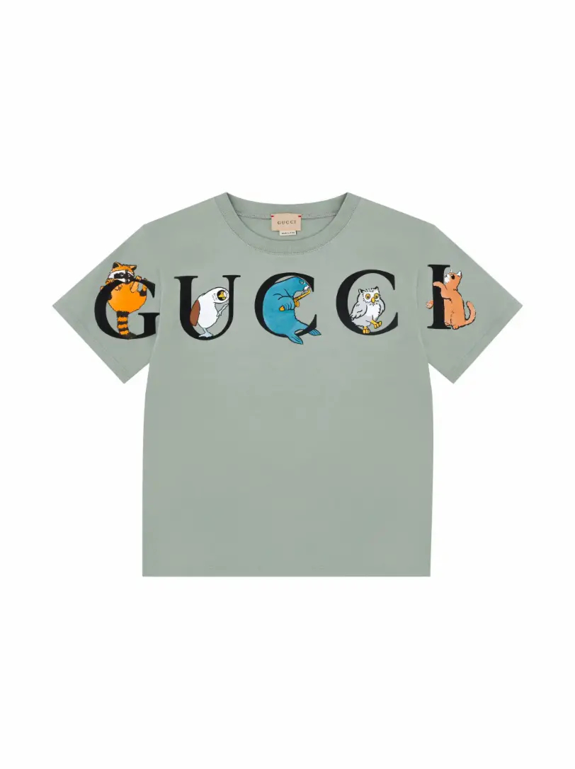 Хлопковая футболка с логотипом Gucci