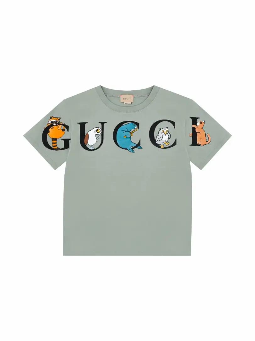 

Хлопковая футболка с логотипом Gucci