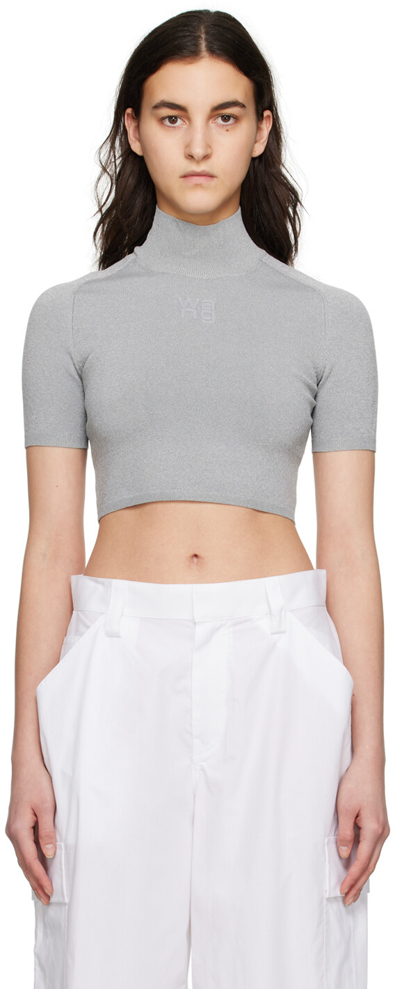 

Серая облегающая водолазка alexanderwang.t, Серый
