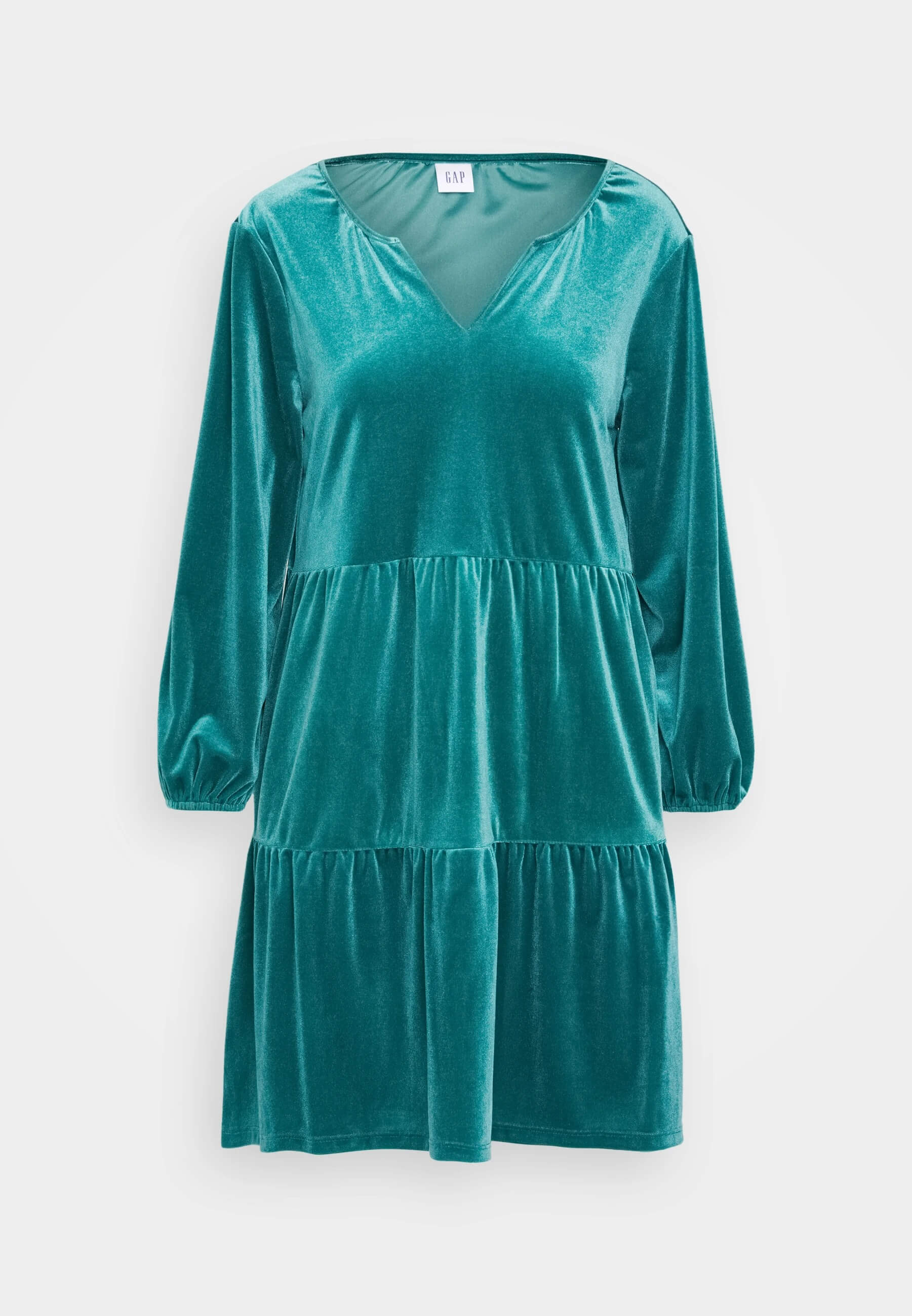 Платье Gap Zen Mini Tier Elegant, зеленый